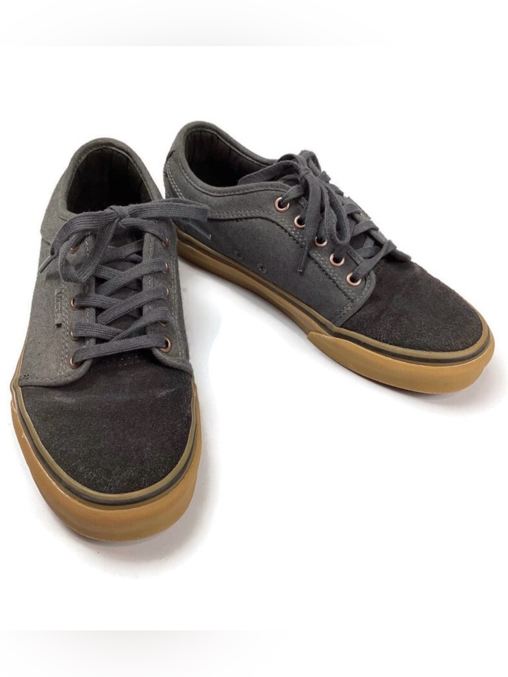 VANS Chukka Low Suede Canvas Grey Gum Men’s Size 7 Sneakers